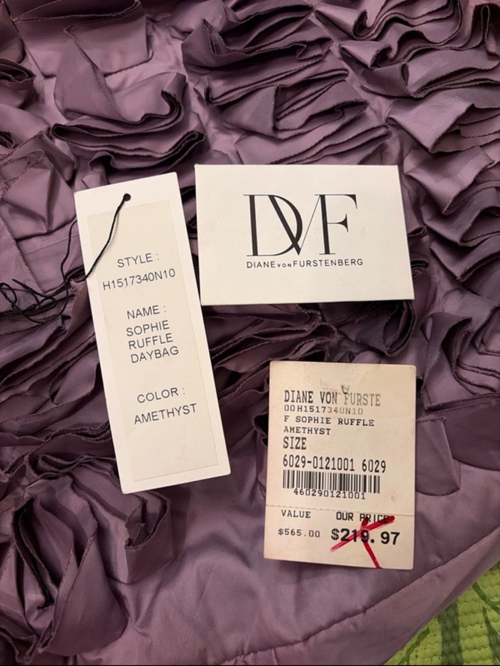 Diane Von Furstenberg Amethyst Ruffle Robe - Picture 10 of 10